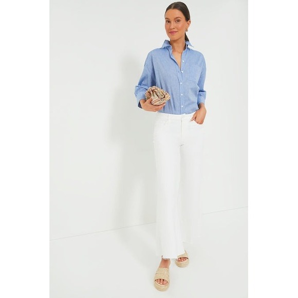 POMANDER place Pink Adair Boyfriend Shirt Long Sleeve Tuckernuck Size M - Picture 4 of 13